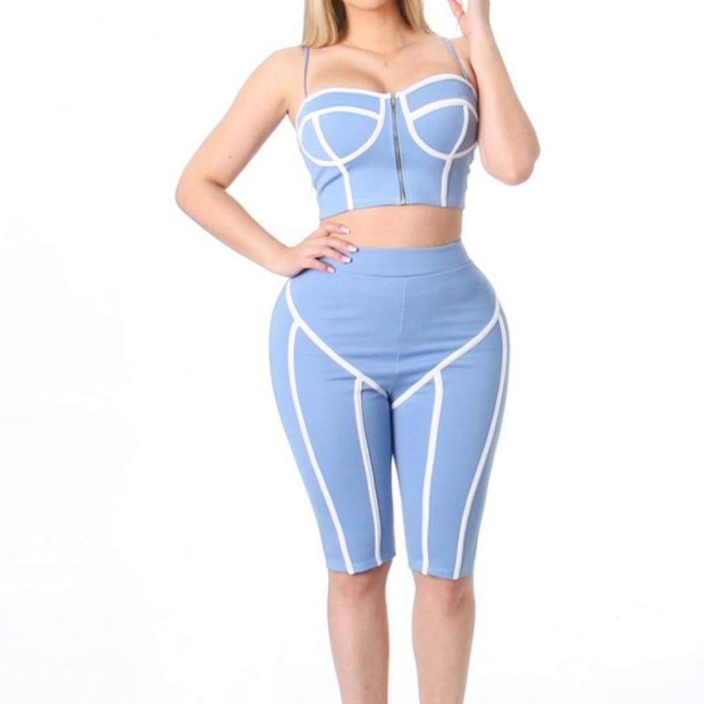 Women 2pc Biker shorts SET